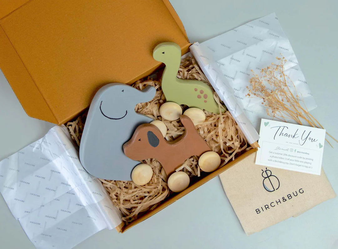 BIRCH & BUG Animal Roller Toys - Set of 3