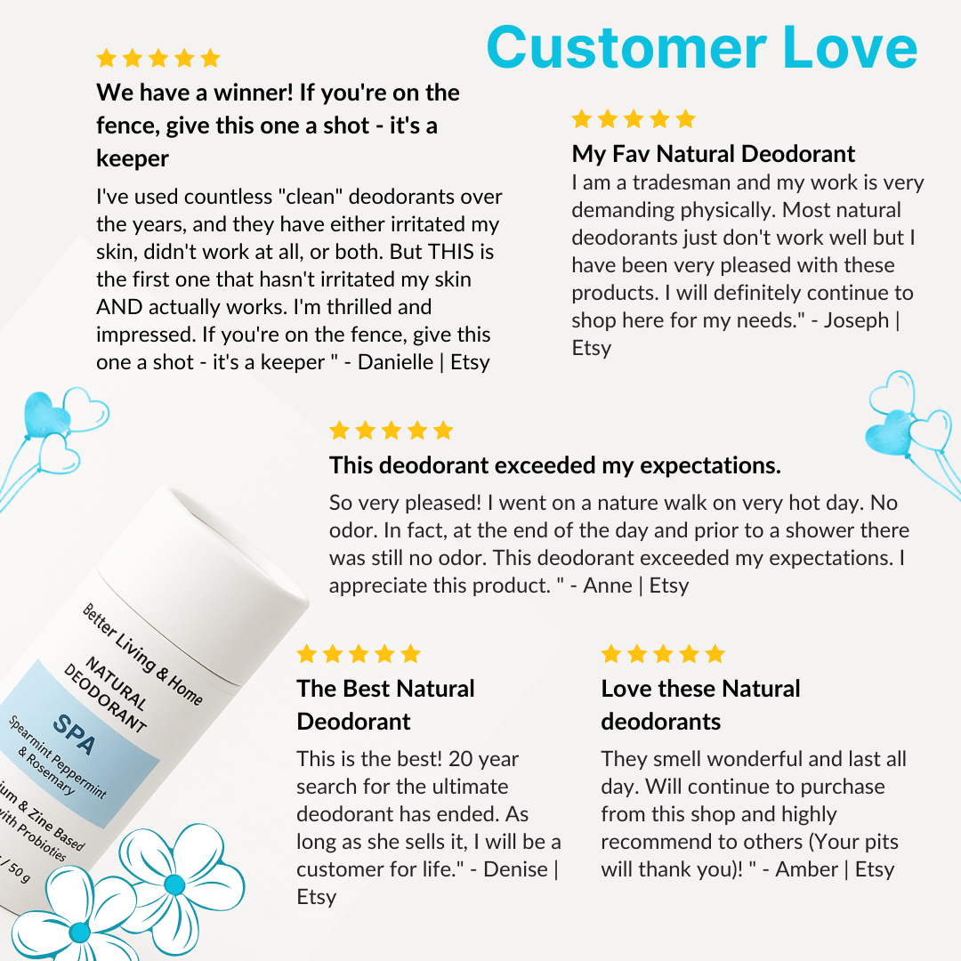 Betterliving And Home Spa - Mint & Rosemary Natural Deodorant