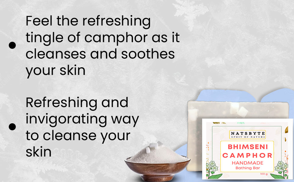 Natsbyte Handmade Camphor Soap for Bath - (Pack of 2) - 120 g x 2 Pcs