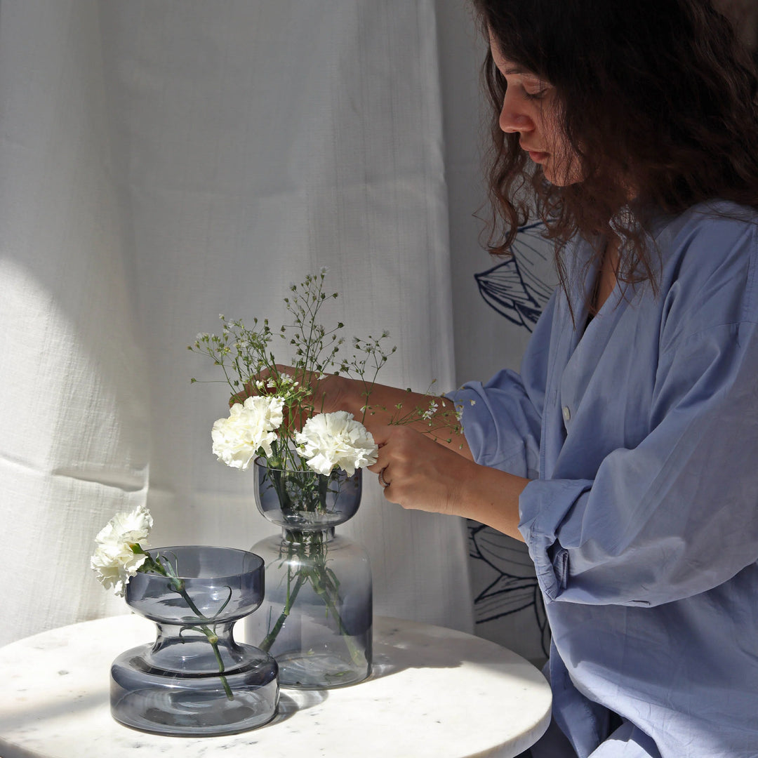 Muun Home Slate Grey Glass Vase