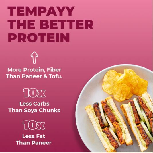 Hello Tempayy Korean BBQ Tempeh Thins | Heat & Eat | 150 g