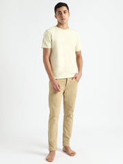 LivBio Men's T-Shirt | Turmeric Yellow | 100% Organic Cotton | Naturally Dyed Fiber | Casual Crew Neck