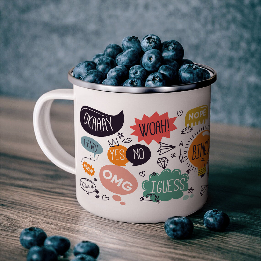 The Whimsical Artist Enamel Designer Coffee Mug (Quotes)