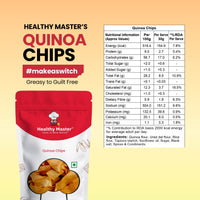 Healthy Master Light & Crispy Quinoa Chips - 200g | Crunchy & Tasty Snack | Millet Chips