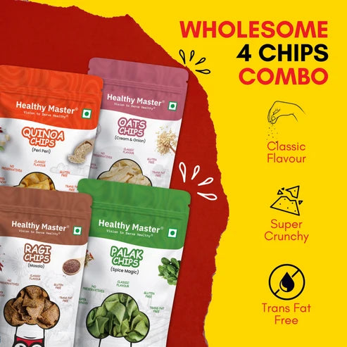 Healthy Master Light and Crispy Chips Combo (Pack of 4)