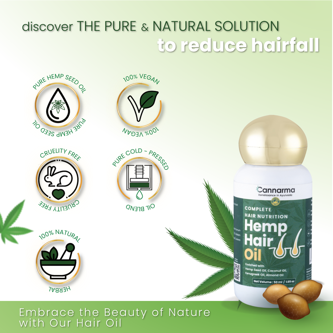 Cannarma Hemp Hair Oil With Coconut & Almond - 50ml