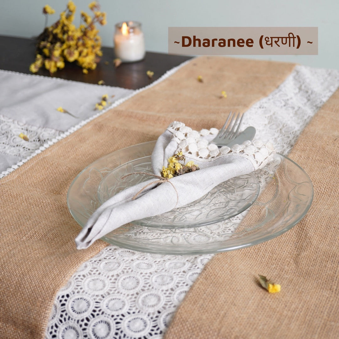 Pravaah The Bhūmi set - 100% hemp table linen set