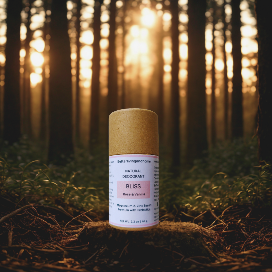 Betterliving And Home Bliss - Rose & Vanilla Natural Deodorant Enriched With Magnesium & Probiotics
