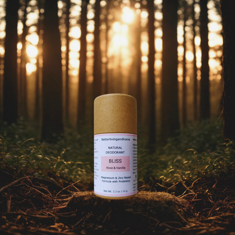 Betterliving And Home Bliss - Rose & Vanilla Natural Deodorant Enriched With Magnesium & Probiotics