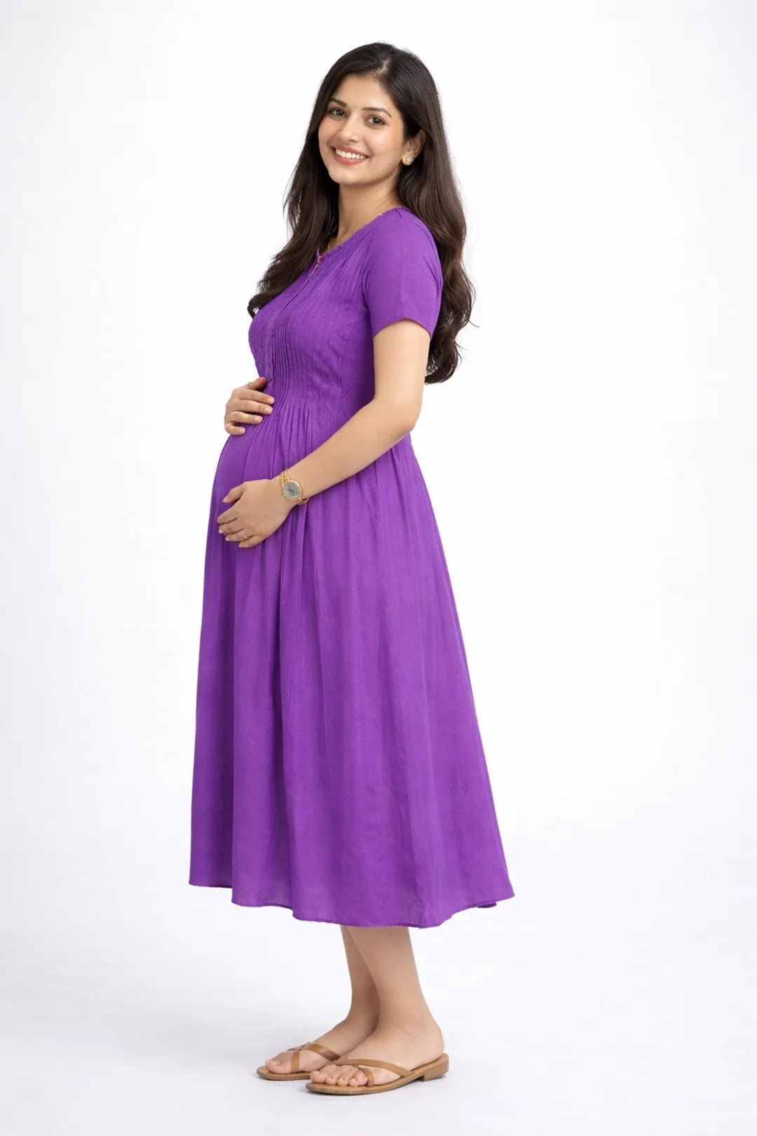 Amethyst Petal Feeding Dress