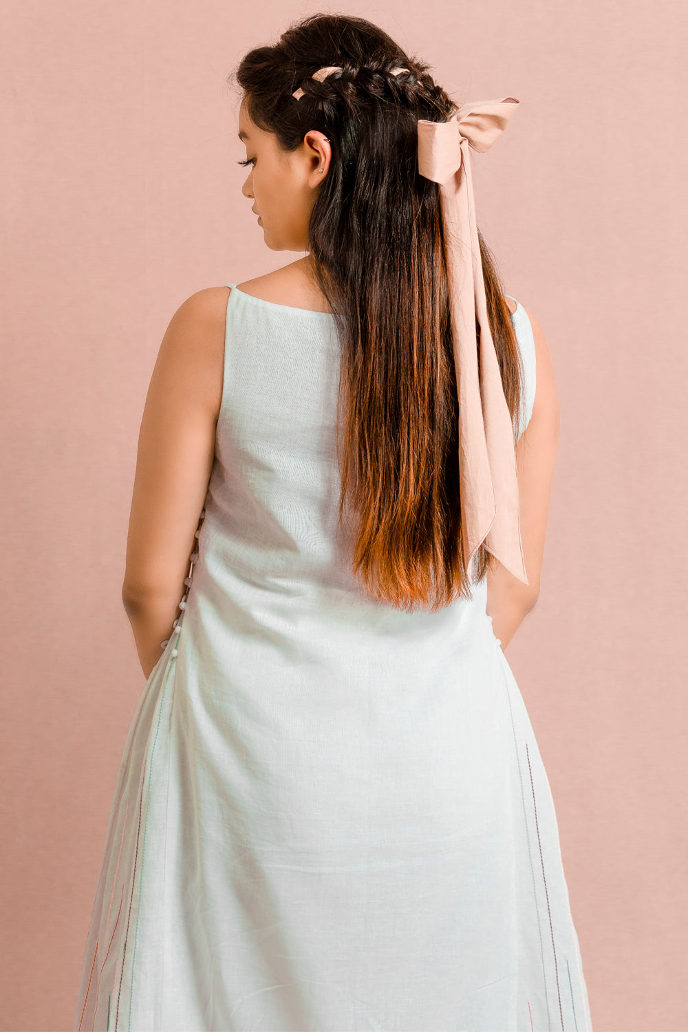 ITIDOR Hazy Frolic Kurti - Zero Shoulder Point Sleeveless Kurti