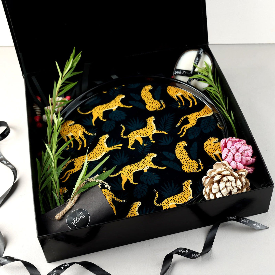 Goomti Wild Elegance - Decal Enamel Tiger Print Tray