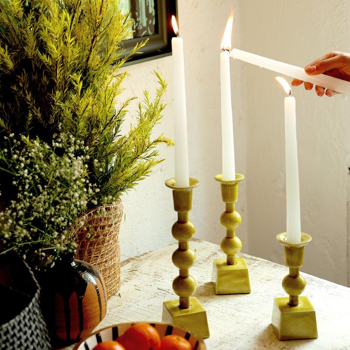 Goomti Tranquil Tri-Stand - The Lemon Green Candle Trio