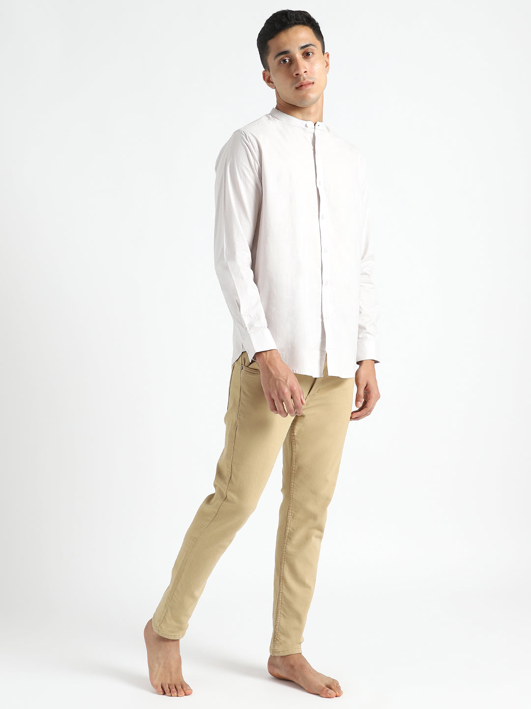 Linen Formal White Solid Shirt - Rado