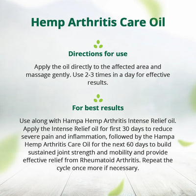 Hampa Hemp Arthritis Intense Relief Oil 50ml + Hampa Hemp Arthritis Care Oil 100ml