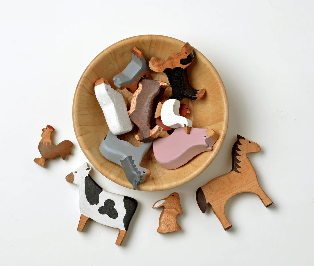 BIRCH & BUG Farm Animals Set of 12