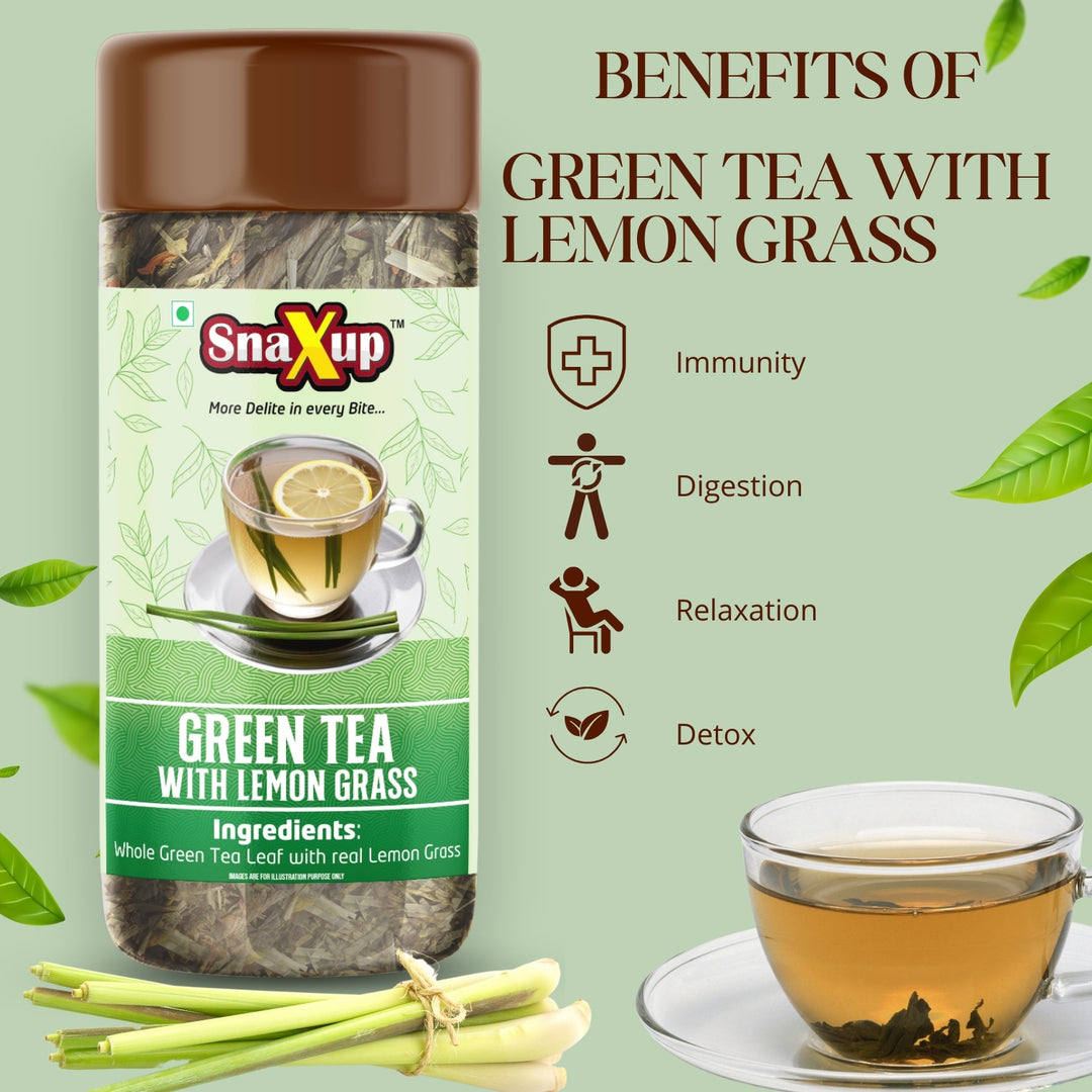 Snaxup Green Tea With Lemon Grass Tea
