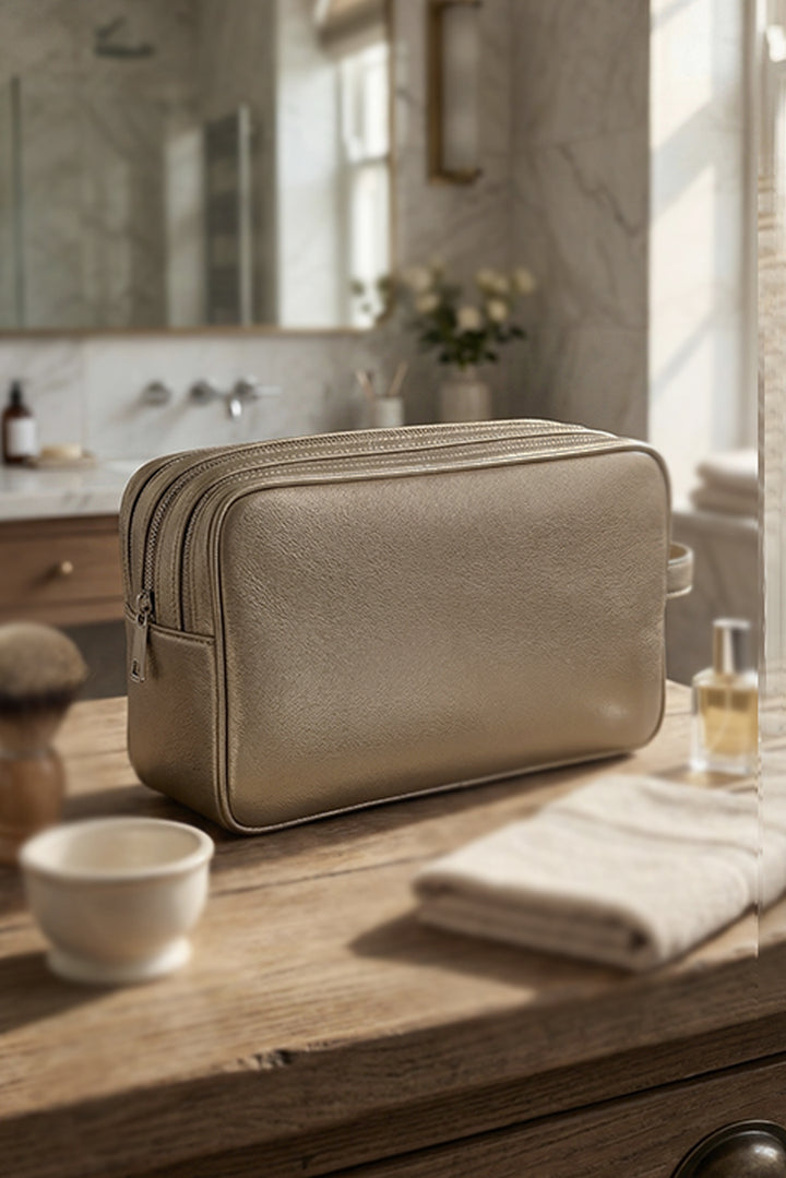 The Vegan Leather Travel Toiletry Pouch