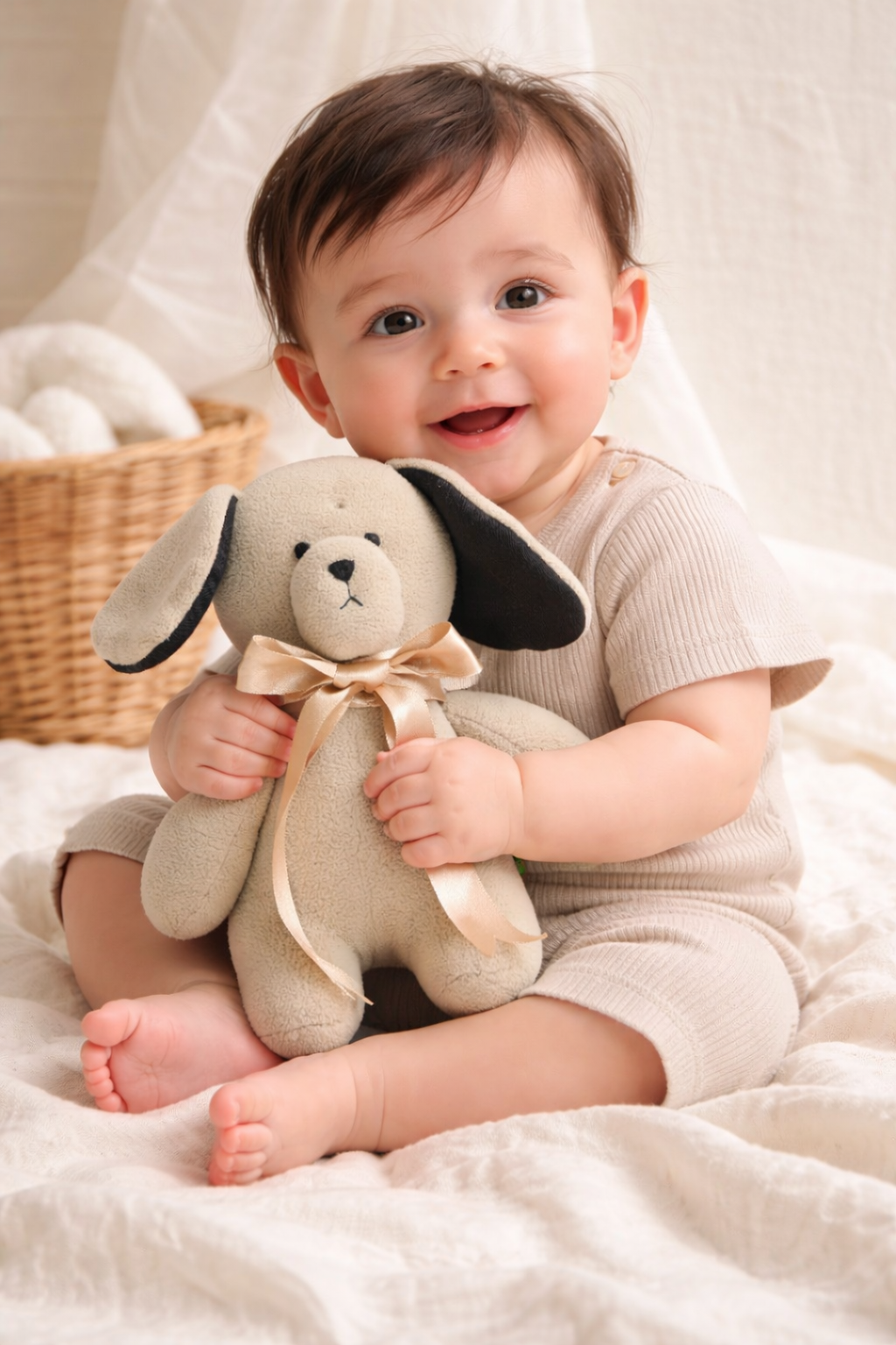 Bunny Boo Handmade Plush Toy | Eco-Friendly Nursery Plush | Sustainable New Baby Gift