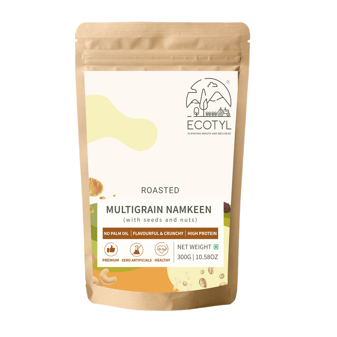 Ecotyl Multigrain Namkeen | Roasted Snack | Seeds & Nuts Mix | 300g