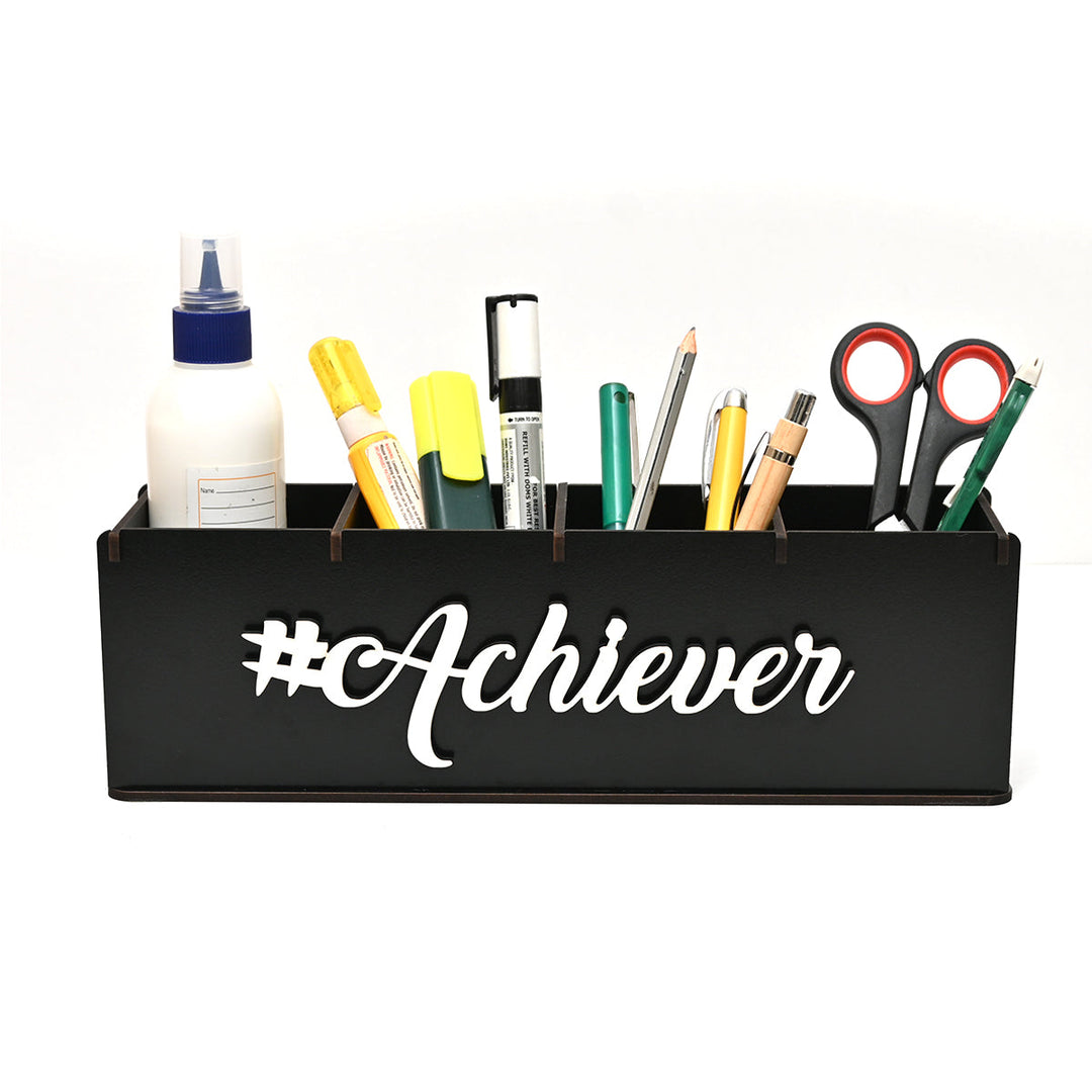 Gift Kya De Motivational Desk Organizer | 4 Compartments | Desk Accessories