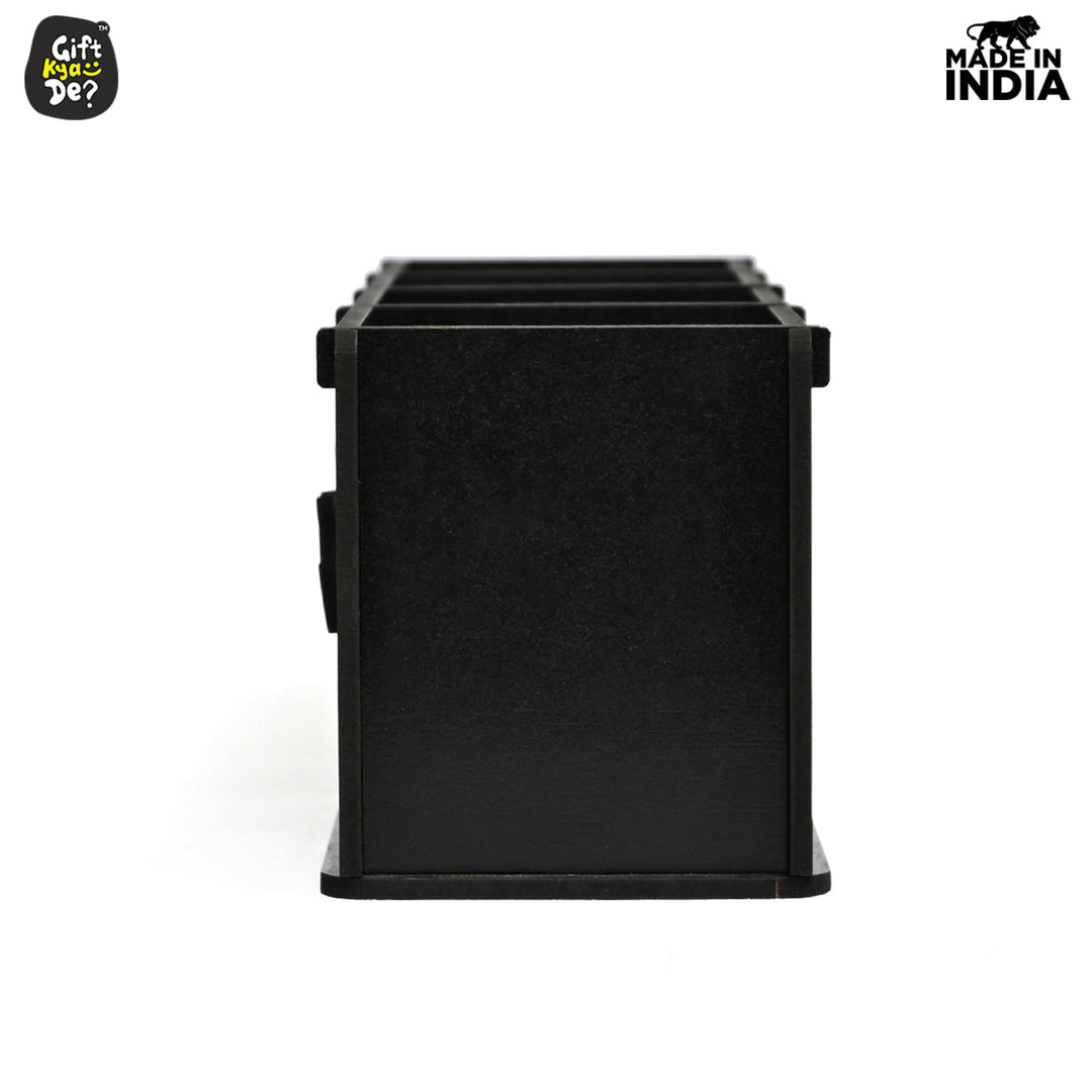 Gift Kya De Motivational Desk Organizer | 4 Compartments | Desk Accessories