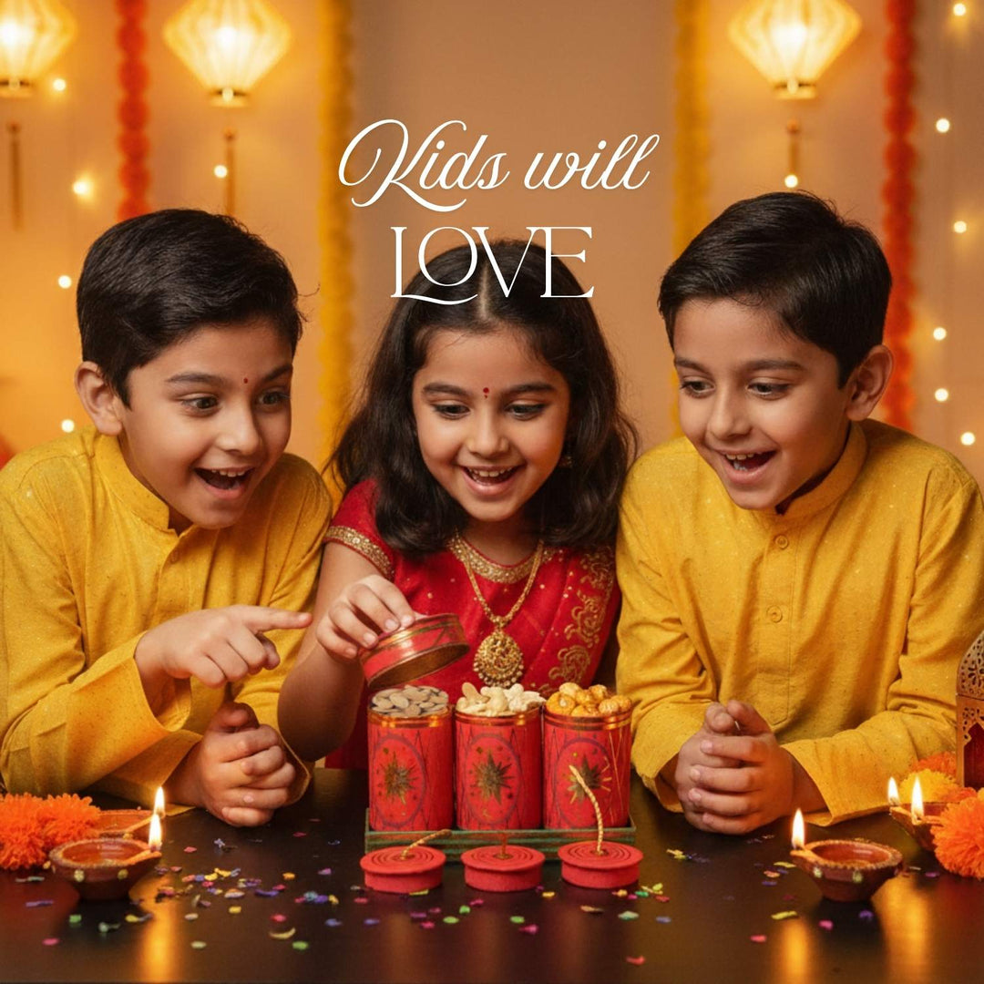 Luxury Diwali Gift Box - The Laxmi Bomb Platter (3 Box Set)