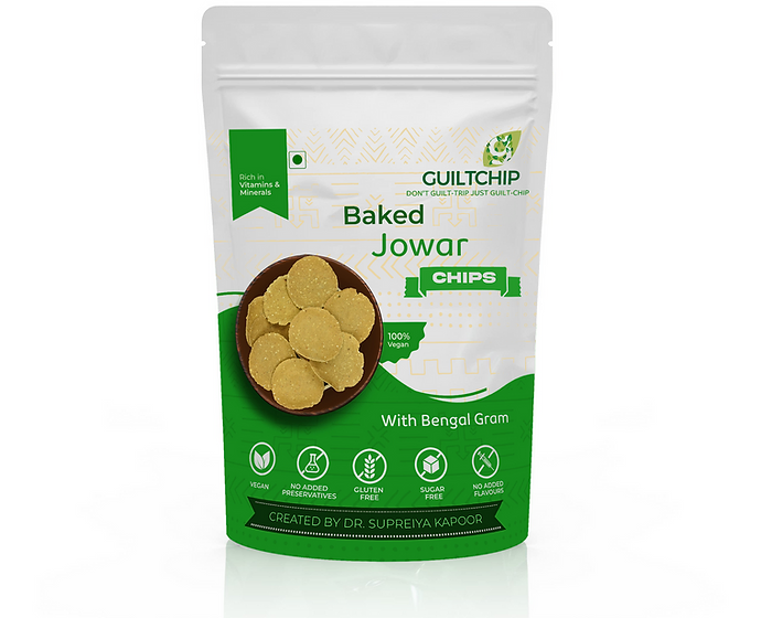 GUILTCHIP Baked Jowar Chips With Bengal Gram - 150 gm