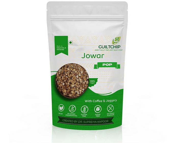 GUILTCHIP Jowar Pop - Coffee Jaggery 80 gm