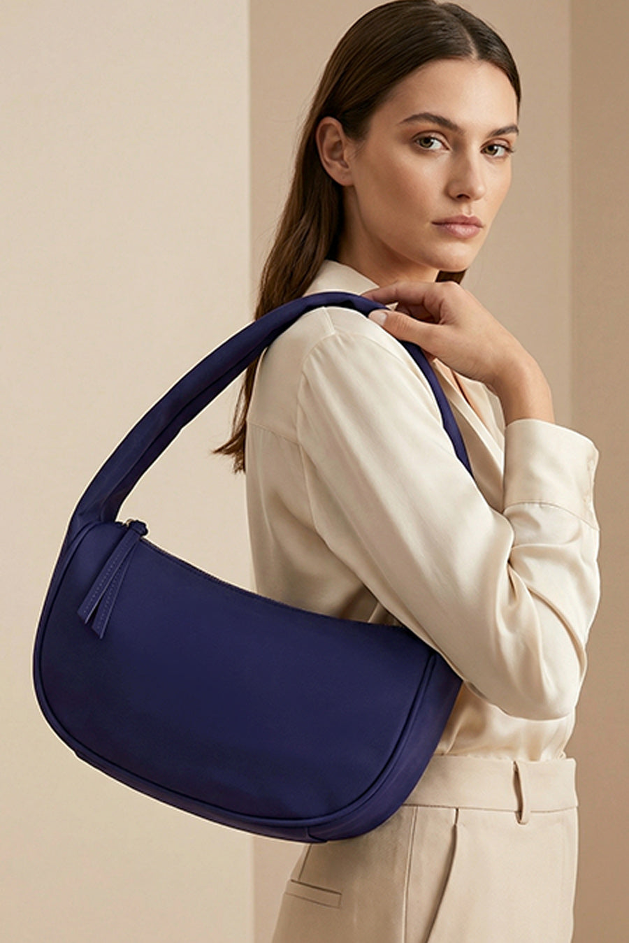 Cushy Vegan Leather Shoulder Bag