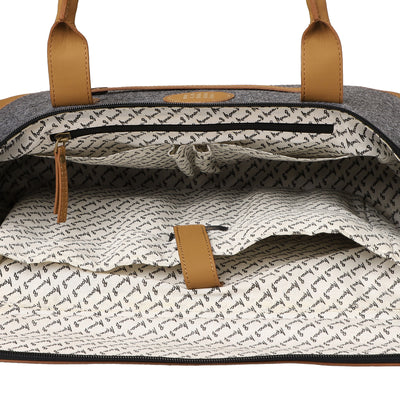Mona B Unisex Messenger | Small Overnighter Bag for upto 14" Laptop/Mac Book/Tablet with Stylish Design: Arctic Dark Grey
