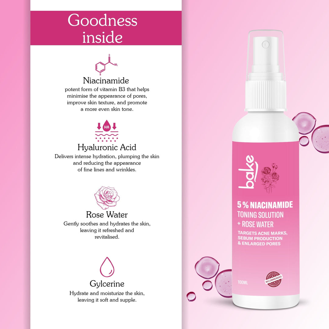 5% Niacinamide + Rose Water Toning Solution - Suspire