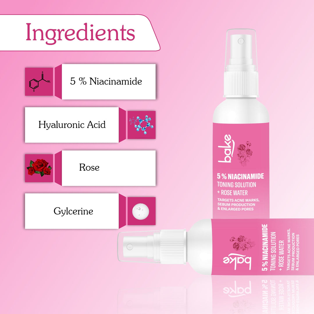 5% Niacinamide + Rose Water Toning Solution - Suspire
