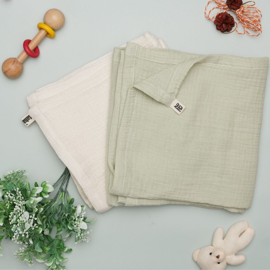 Sleepy Sprout Nest: Unisex Baby Swaddle (Set of 2)