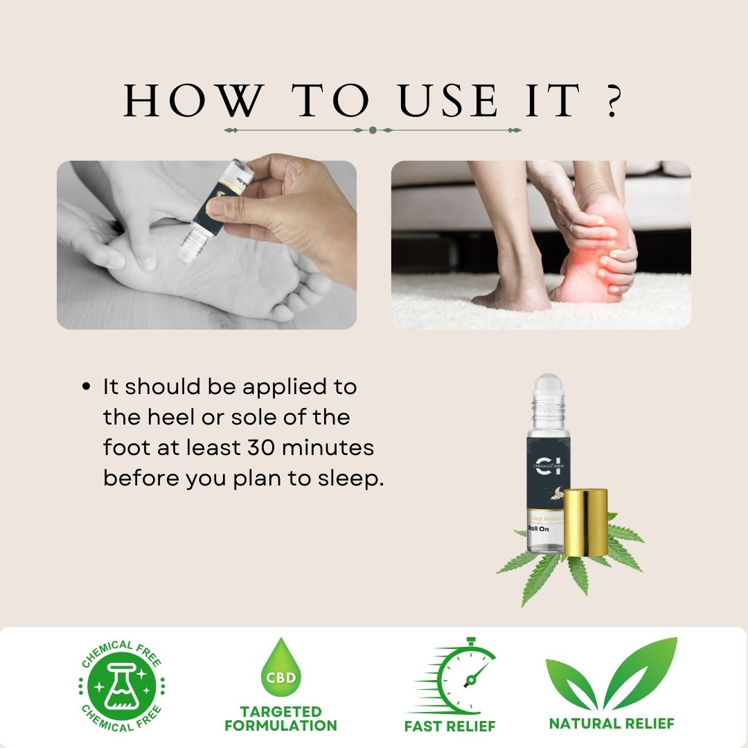 CannazoIndia® Sleep Aid Roll-On | Relaxing Essential Oil Blend for Restful Nights | Infused with Vijaya Leaf Extract, Lavender, Chamomile & Eucalyptus | Easy-to-Use & Travel-Friendly – 10ml