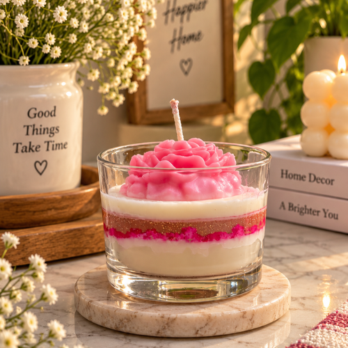 Rose de Verre – Pink Rose Gel Wax Candle