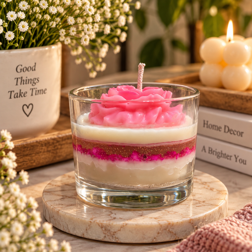 Rose de Verre – Pink Rose Gel Wax Candle