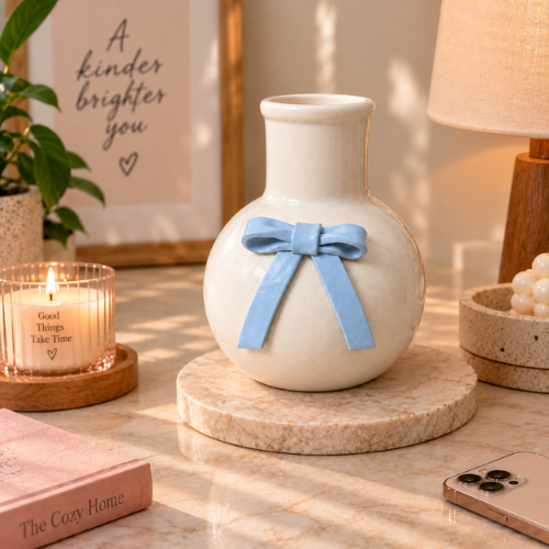 Lumiere Bleu – Ceramic Decorative Vase
