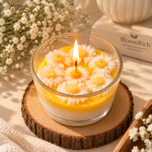 Éclat Marguerite – Daisy Floral Soy Wax Candle