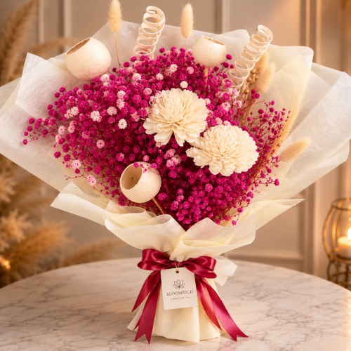 Fleur de Rosse – Blush Preserved Flower Bouquet