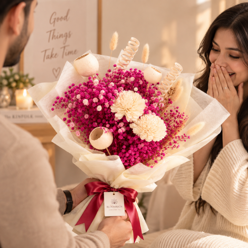 Fleur de Rosse – Blush Preserved Flower Bouquet