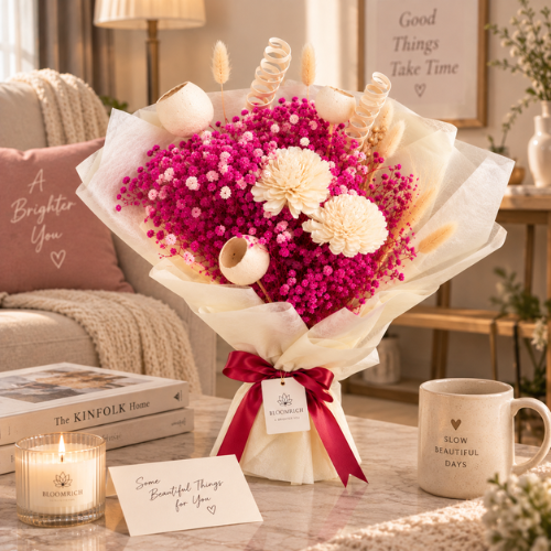 Fleur de Rosse – Blush Preserved Flower Bouquet