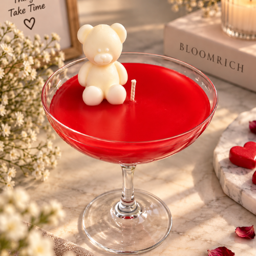 Teddy Rouge – Bear-Shaped Decorative Candle