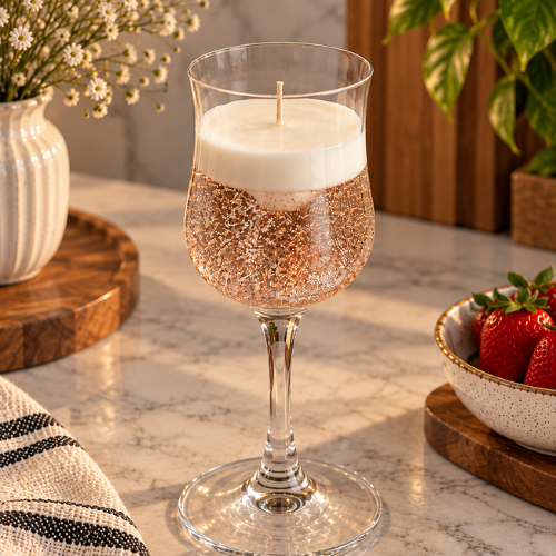 Eclat dor – Glitter Gel Candle in Glass
