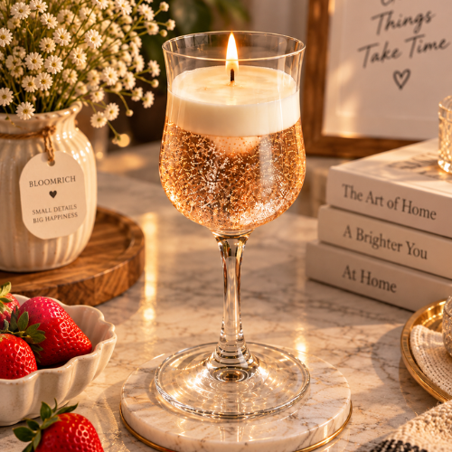 Eclat dor – Glitter Gel Candle in Glass