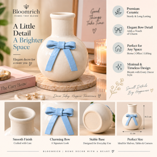 Lumiere Bleu – Ceramic Decorative Vase