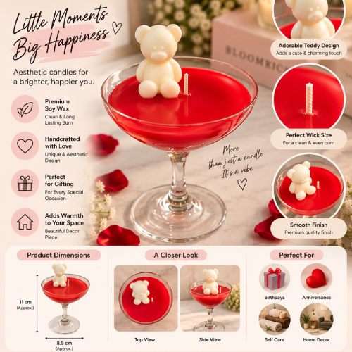 Teddy Rouge – Bear-Shaped Decorative Candle
