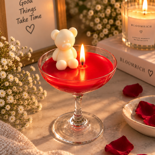 Teddy Rouge – Bear-Shaped Decorative Candle