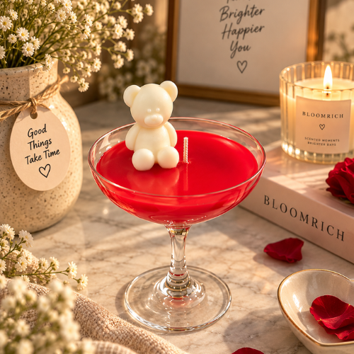 Teddy Rouge – Bear-Shaped Decorative Candle
