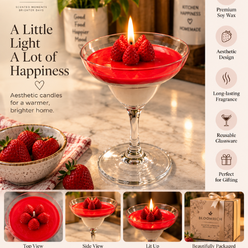 Erdbeer Freude – Strawberry Bowl Candle